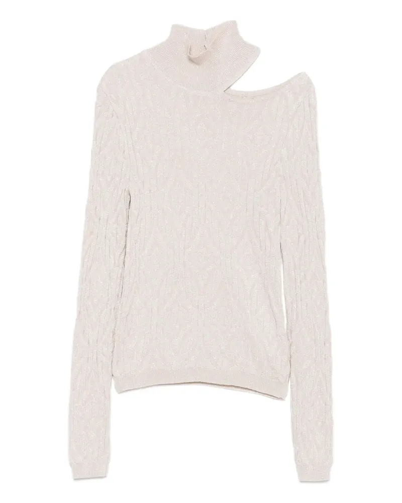 AKEP Pullover mit Lurex-Detail - Nude Nude