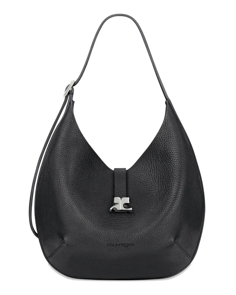 Courrèges Schultertasche mit Logo-Schnalle - Schwarz Schwarz