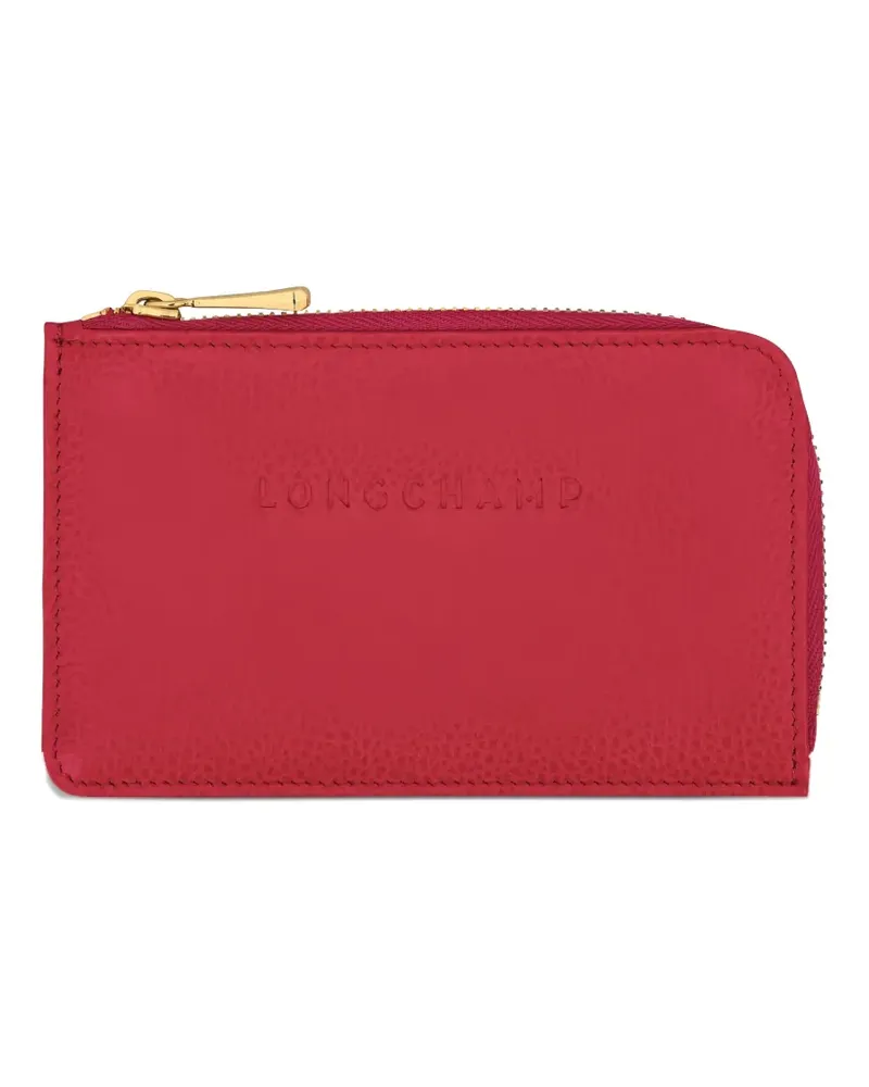Longchamp Le Foulonné zip-up cardholder - Rot Rot