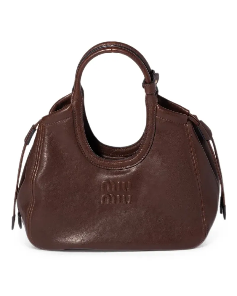 Miu Miu Ivy nappa leather tote bag - Braun Braun