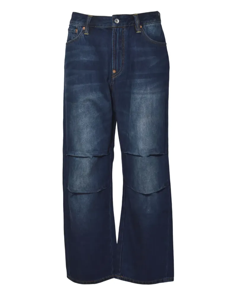 Evisu seagull-print five-pockets jeans - Blau Blau