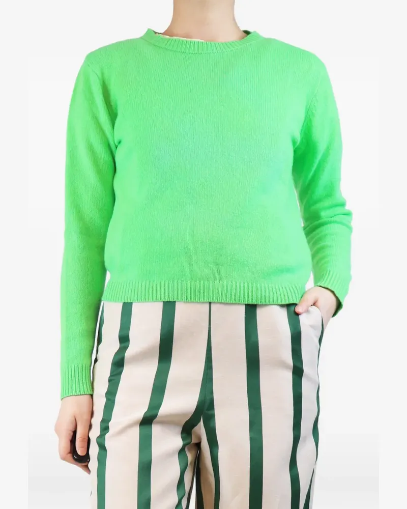 The Elder Statesman ribbed-knit cashmere jumper - Grün Grün