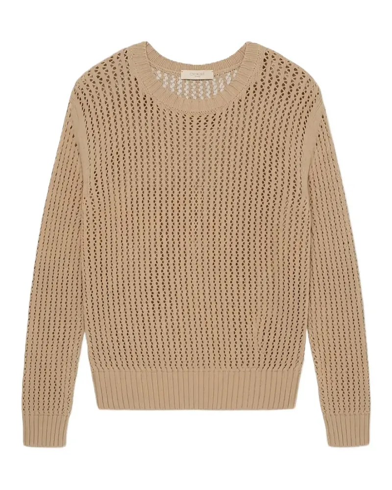 Zanone open-knit cotton sweatshirt - Nude Nude