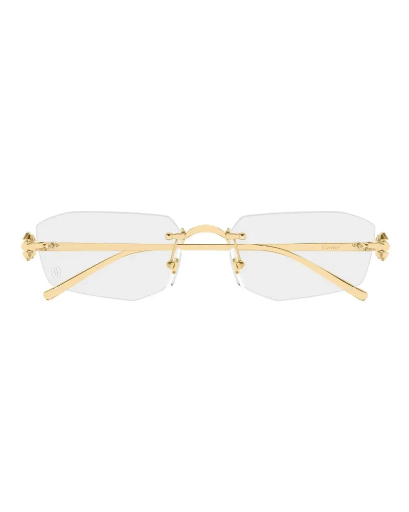 Cartier Clash de Cartier Brille mit geometrischem Gestell - Gold Gold