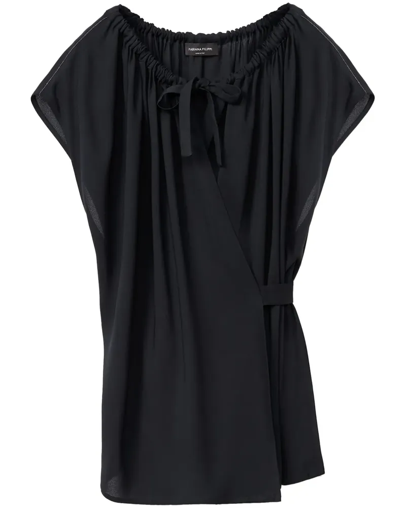 Fabiana Filippi Gewickelte Bluse - Blau Blau