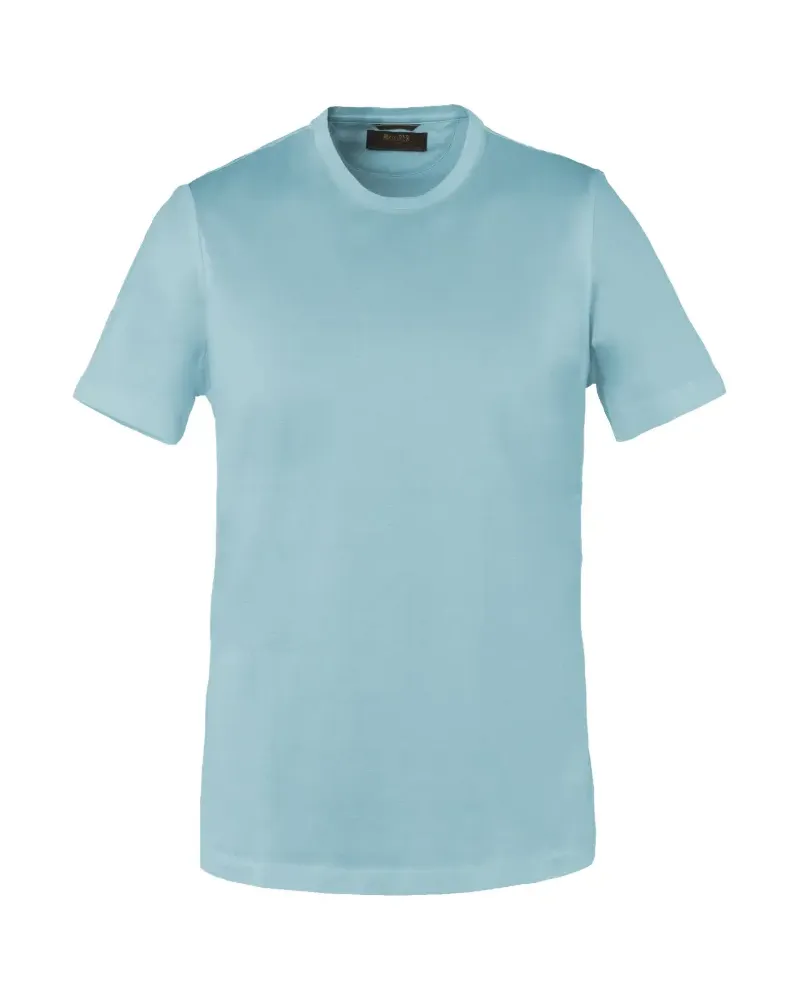 MOORER Kurzärmeliger Pullover - Blau Blau