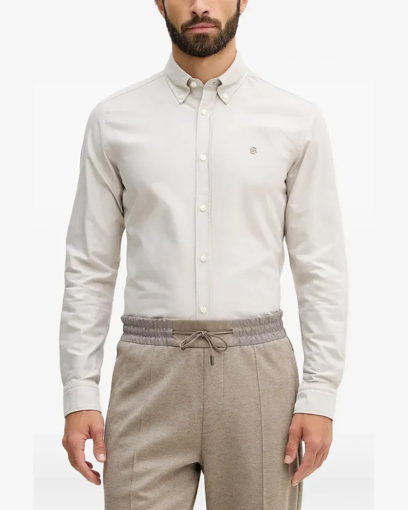 HUGO BOSS Geknöpftes Hemd mit Logo - Nude Nude