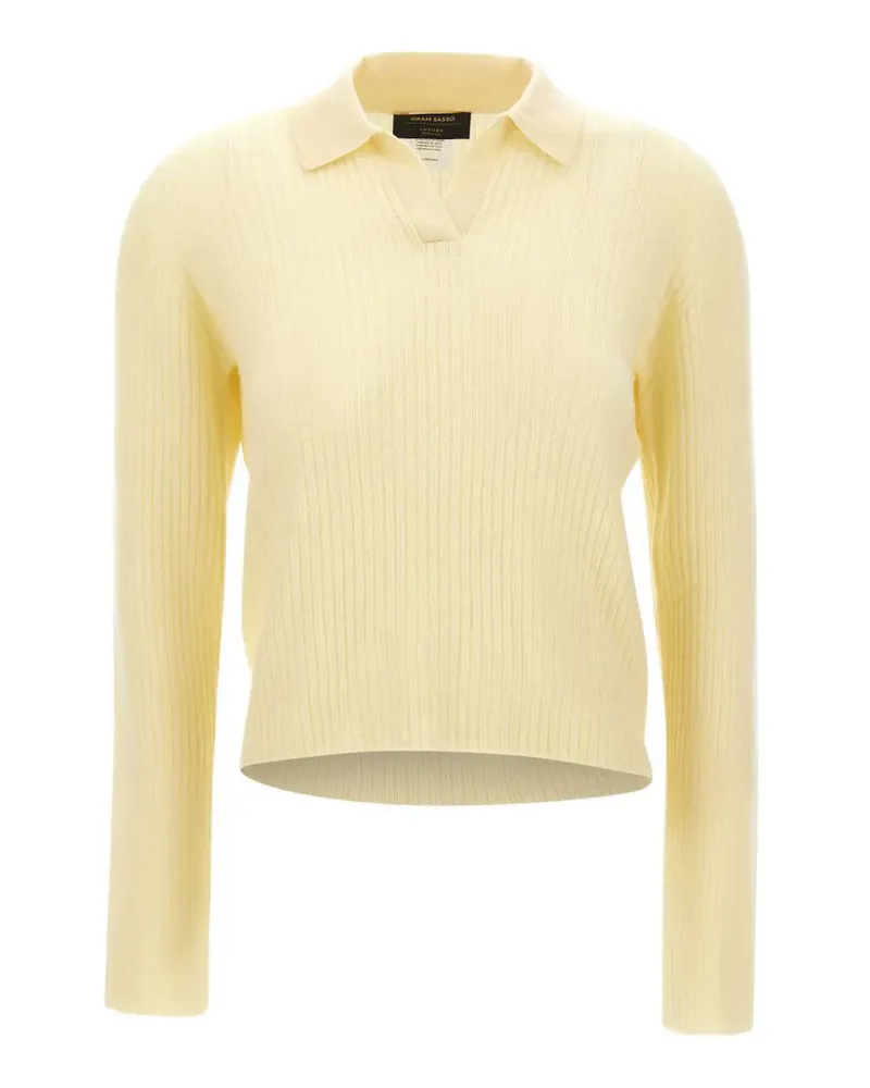 Gran Sasso ribbed-knit cashmere sweater - Gelb Gelb