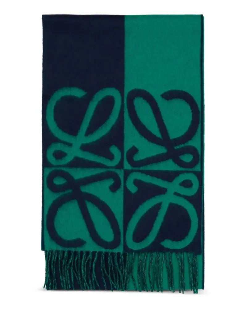 Loewe Schal mit Anagram-Detail - Blau Blau