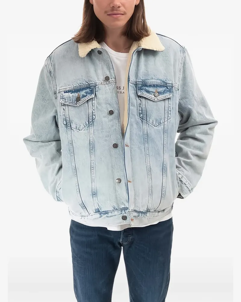 Guess sherpa denim jacket - Blau Blau