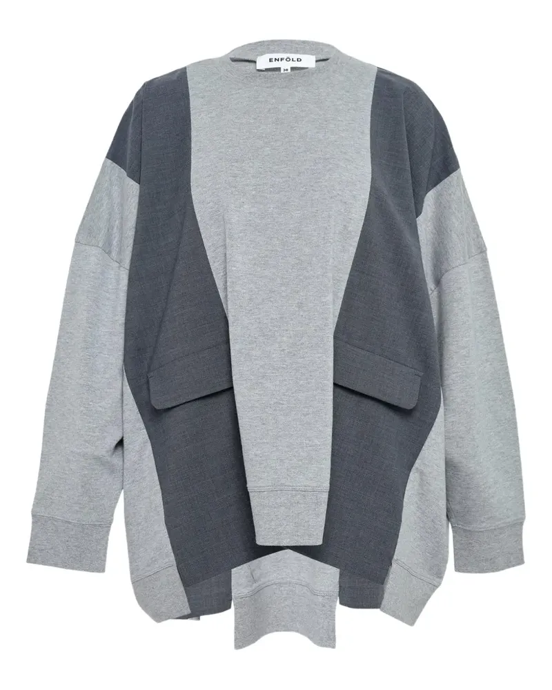 ENFÖLD panelled sweatshirt - Grau Grau