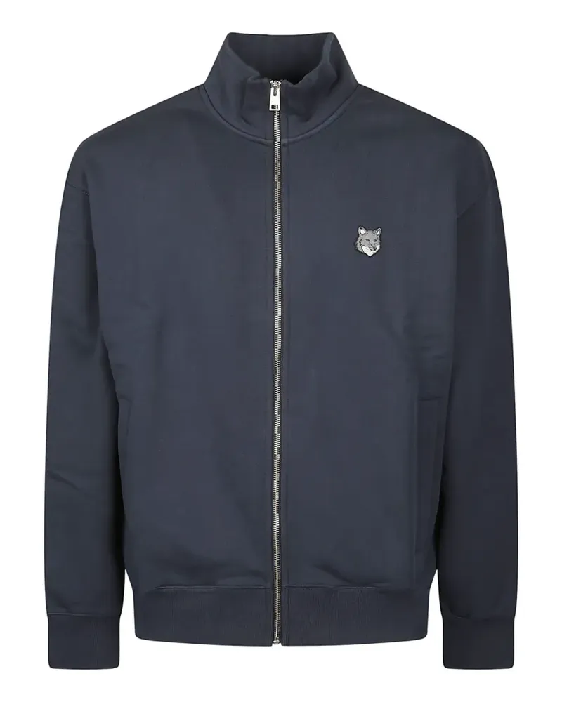 Kitsuné Fox Head zip-up cotton sweatshirt - Blau Blau