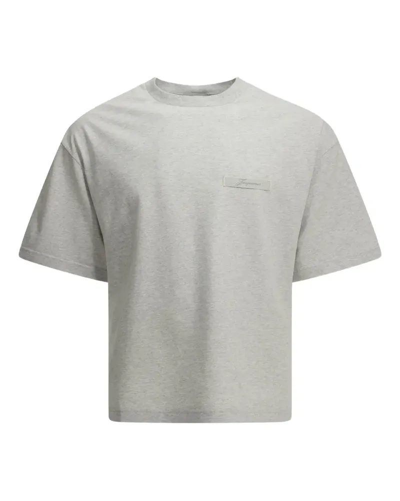 Jacquemus T-Shirt mit Logo-Patch - Grau Grau