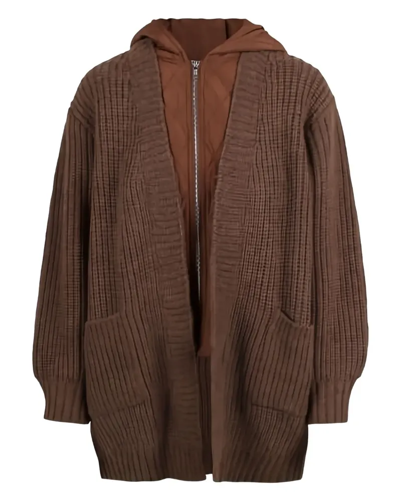 Jovonna Chavitos hooded pocket knitwear - Braun Braun