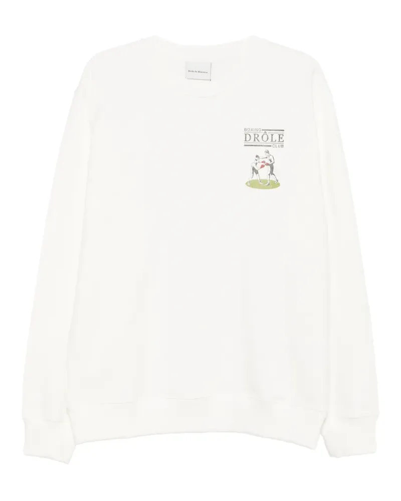 Drôle de Monsieur Drôle Boxers Sweatshirt mit Print - Weiß Weiß