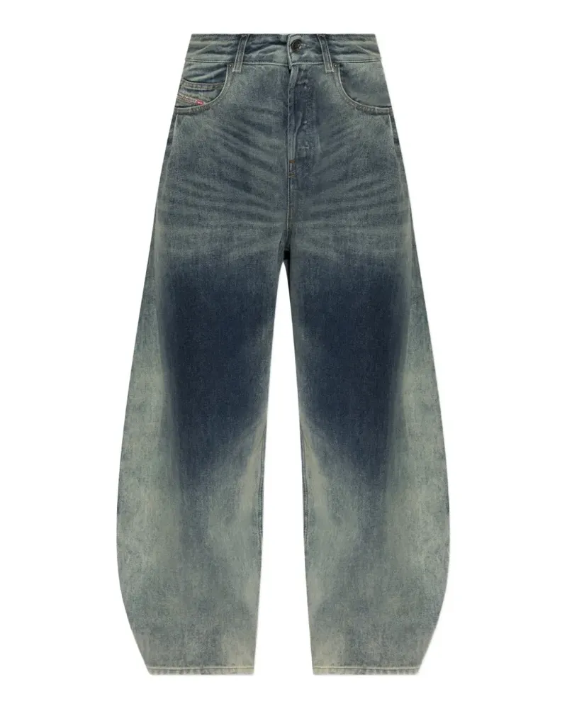 Diesel Ausgeblichene Wide-Leg-Jeans - Blau Blau
