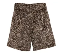 Shorts mit Leoparden-Print - Nude