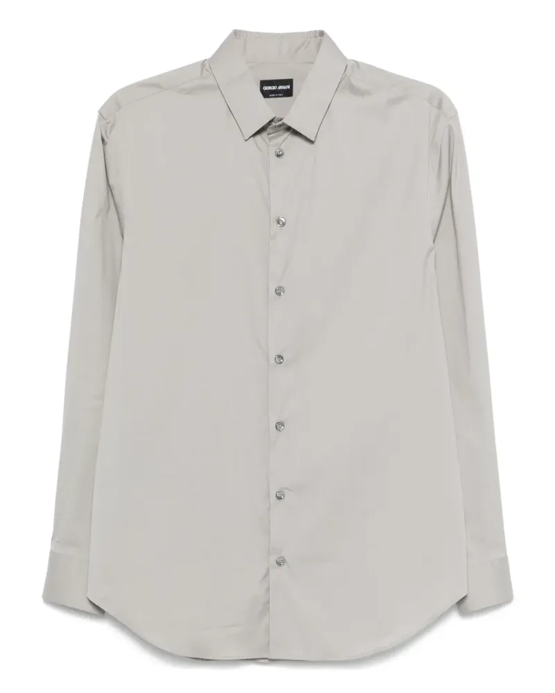 Giorgio Armani Hemd aus Popeline - Grau Grau