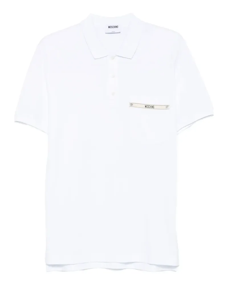 Moschino Poloshirt mit Logo - Weiß Weiß
