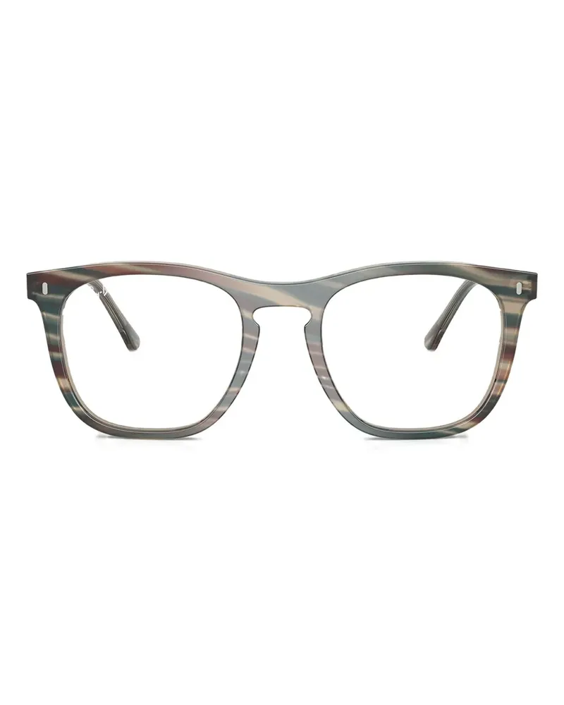 Ray Ban Eckige Brille mit Streifen - Grau Grau