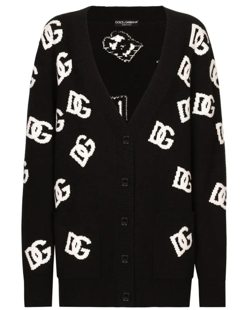 Dolce & Gabbana Cardigan mit Logo-Stickerei - Schwarz Schwarz