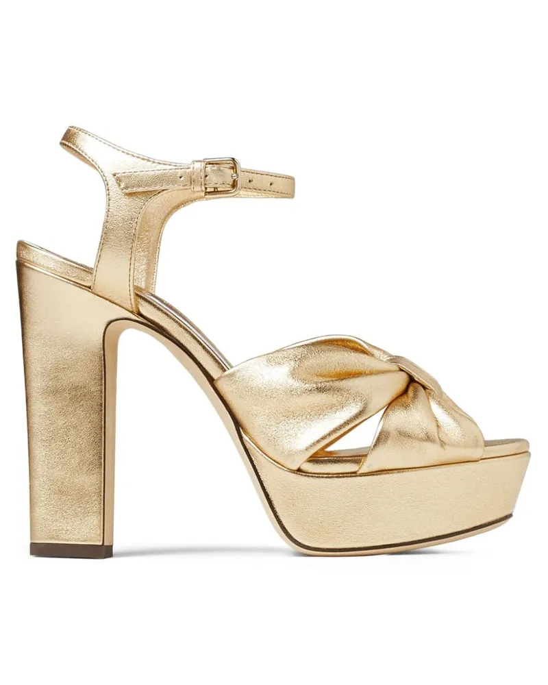 Jimmy Choo Sandalen im Metallic-Look 120mm - Gold Gold