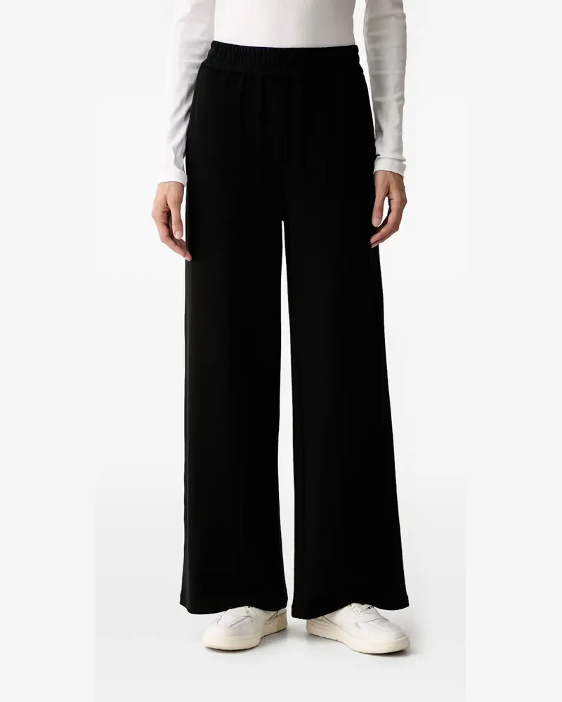 Karl Lagerfeld logo-embroidered side-stripe trousers - Schwarz Schwarz