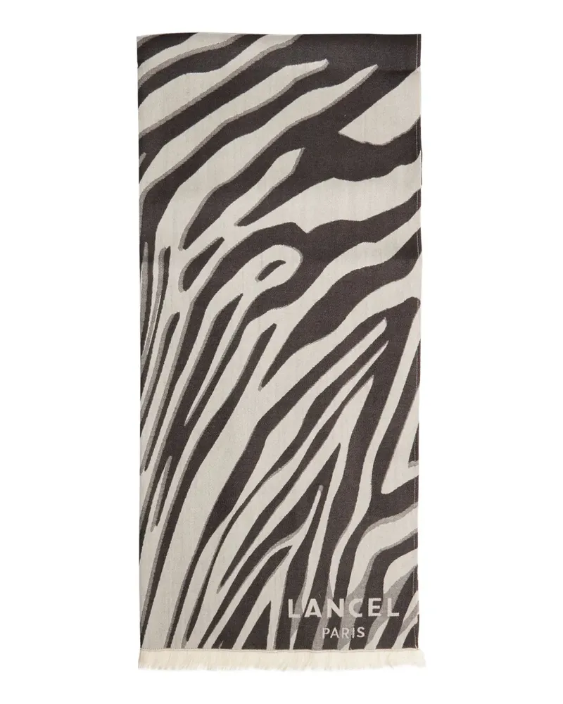 Lancel Zebra Mania Wollschal - Schwarz Schwarz
