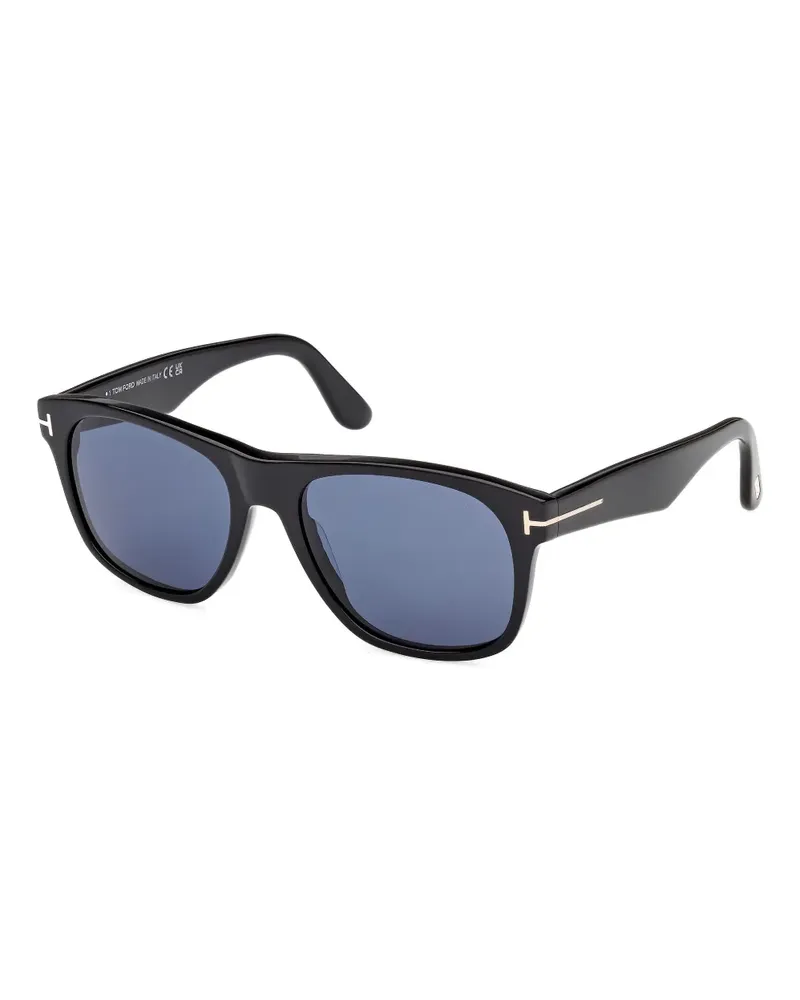 Tom Ford Sonnenbrille mit eckigem Gestell - Schwarz Schwarz