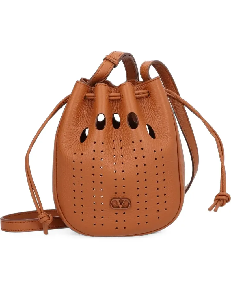 Valentino Garavani perforated shoulder bag - Braun Braun