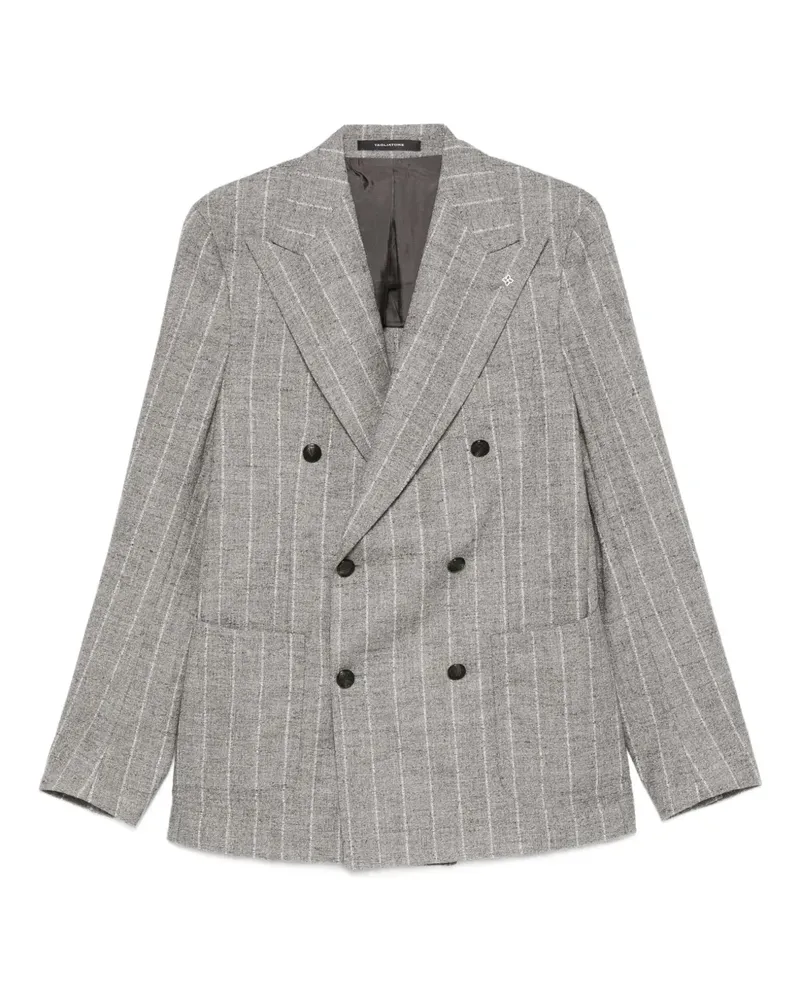 Tagliatore Doppelreihiges Sakko mit Streifen - Grau Grau