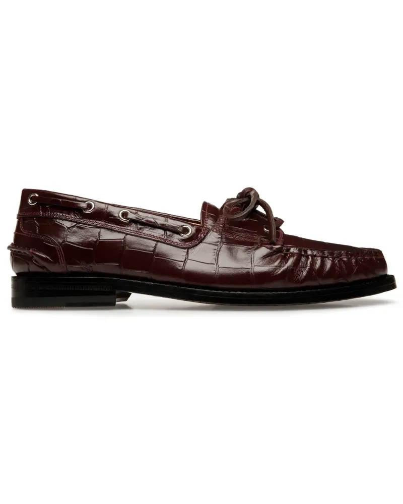 Bally Loafer mit Kroko-Effekt - Braun Braun