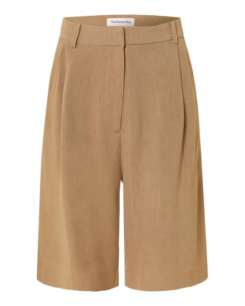 FRANKIE Shop Marfa Seidenshorts mit Falten - Nude Nude