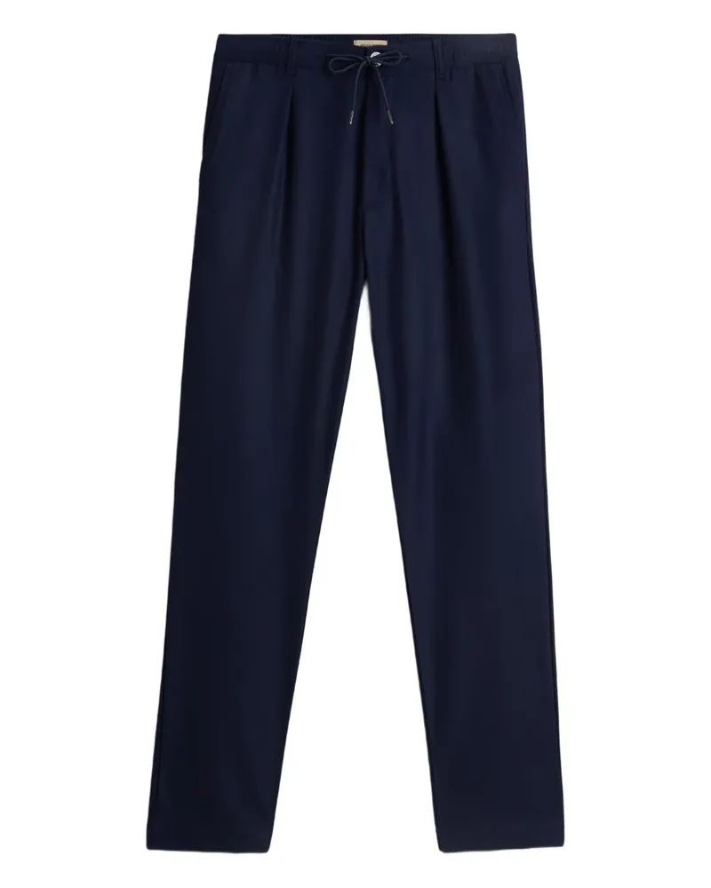 Woolrich Bundfaltenhose mit Kordelzug - Blau Blau
