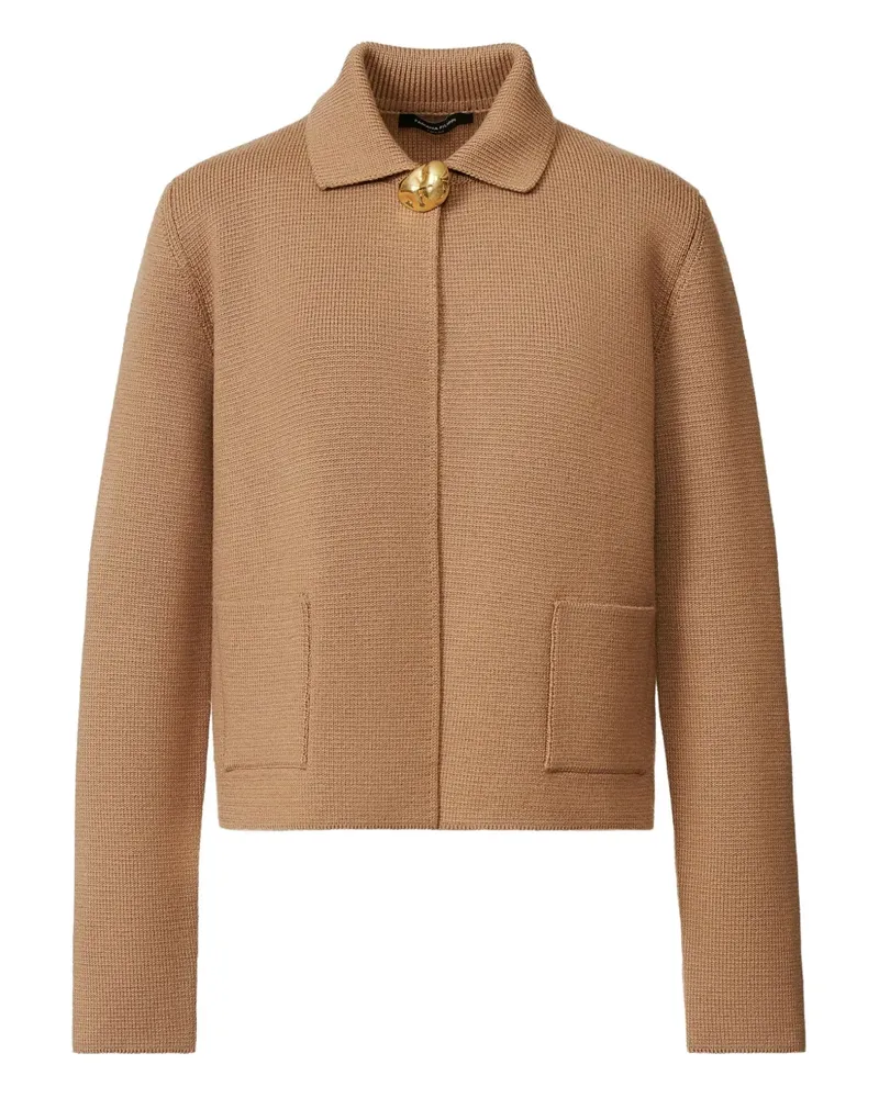 Fabiana Filippi Cardigan mit goldfarbenen Knöpfen - Braun Braun