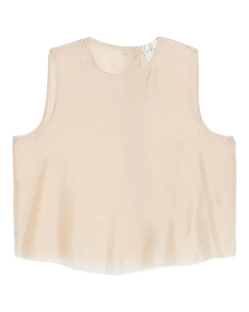 forte_forte Top mit rundem Ausschnitt - Nude Nude