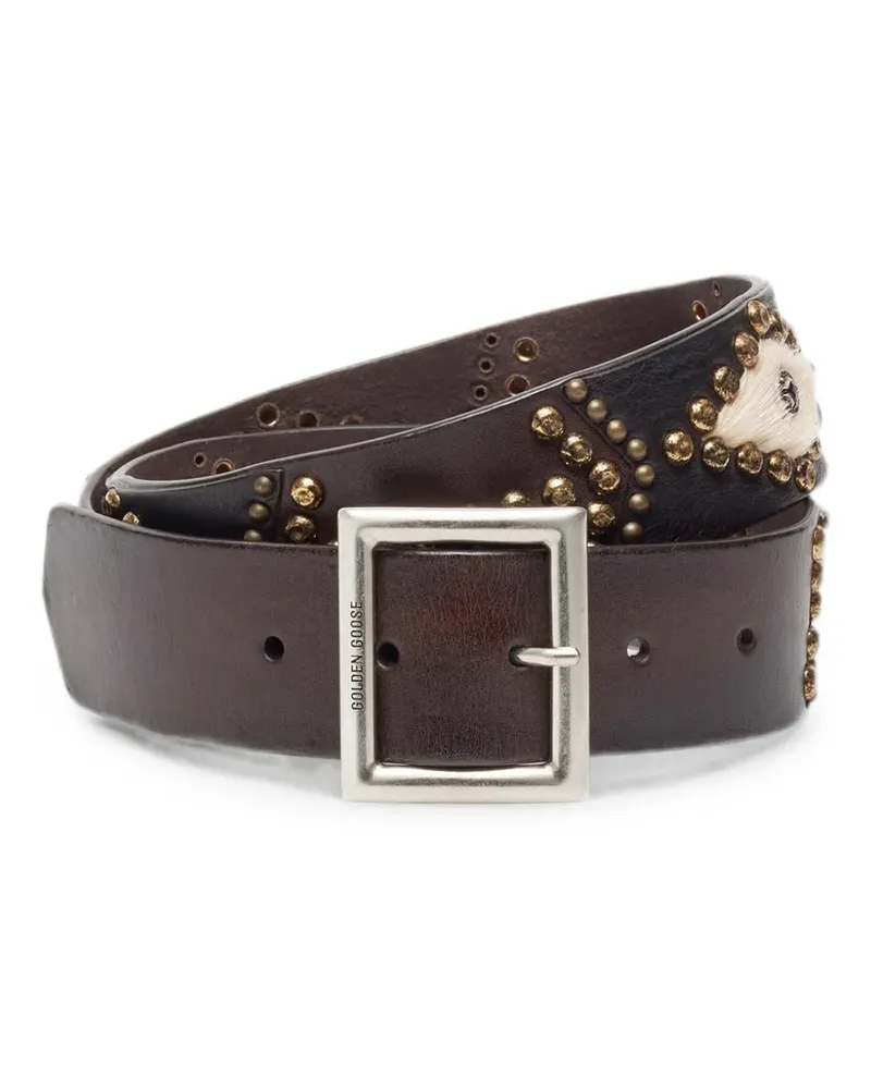 Golden Goose Sierra Gürtel mit Nieten - Braun Braun