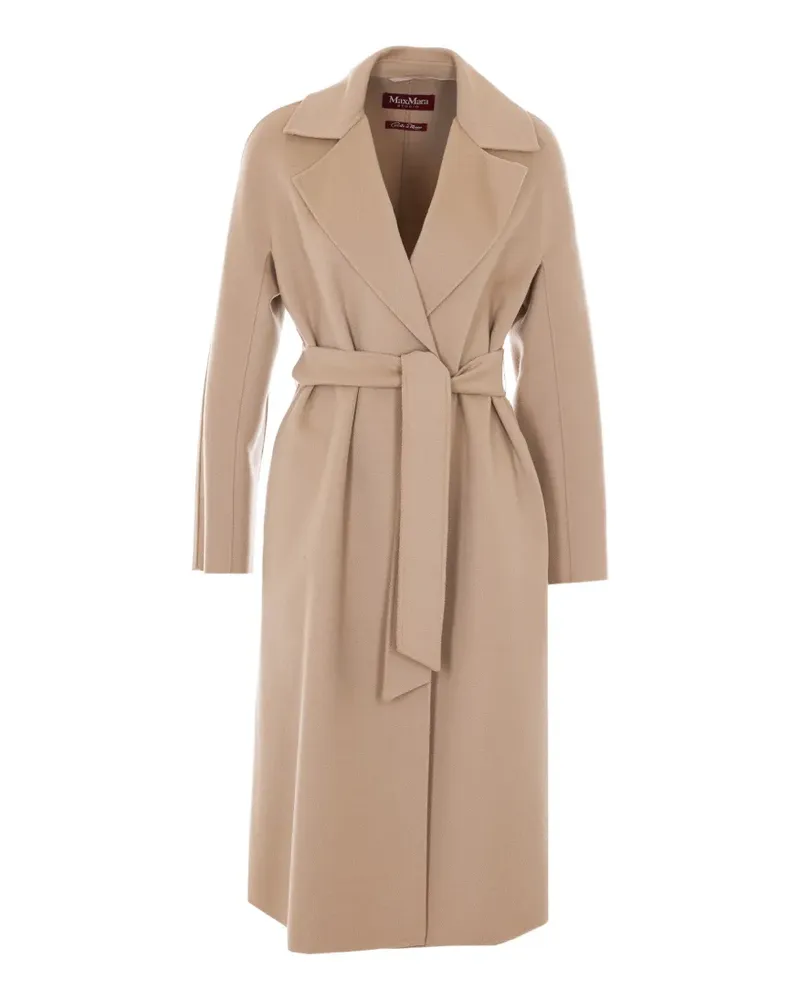 Max Mara belted notched-lapel coat - Nude Nude