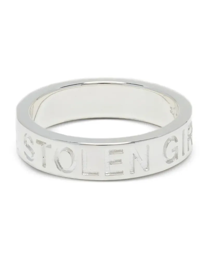 Stolen Girlfriends Club Clean Ring mit Logo - Silber Silber