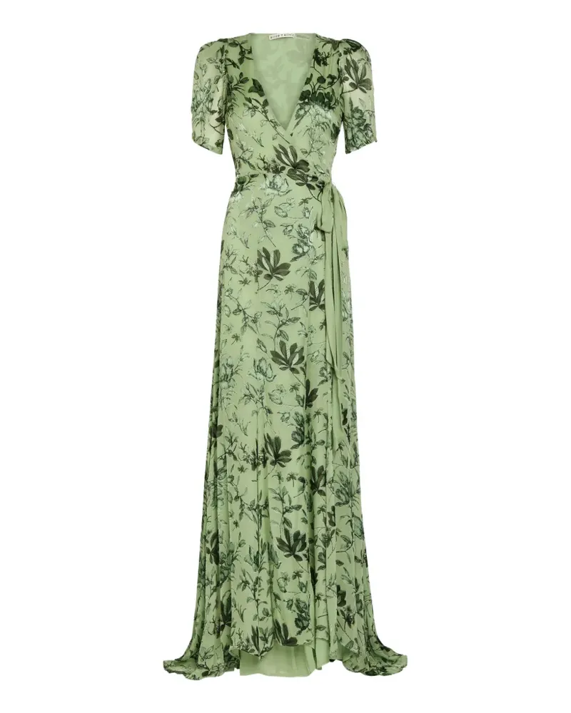 Alice + Olivia Tiana floral-print wrap maxi dress - Grün Grün