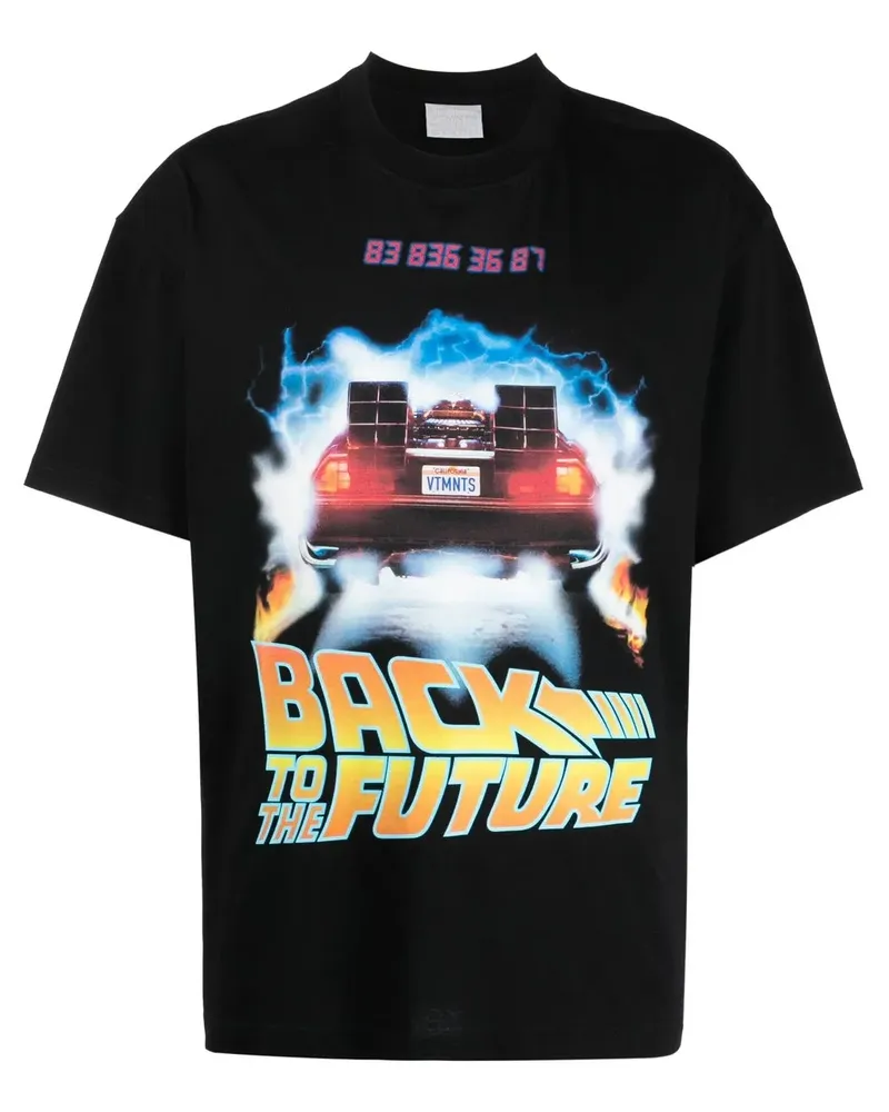 VTMNTS T-Shirt mit "Back to the Future"-Print - Schwarz Schwarz