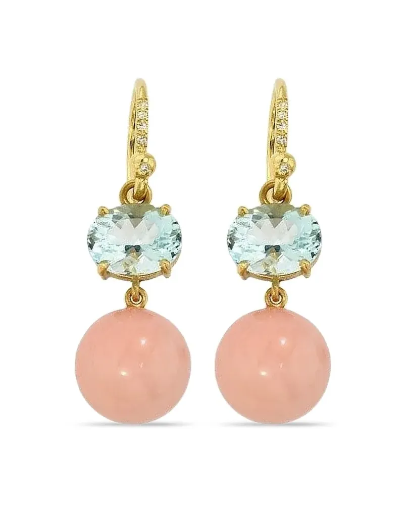 Irene Neuwirth 18kt Gumball Gelbgoldohrringe mit Schmucksteinen Gold