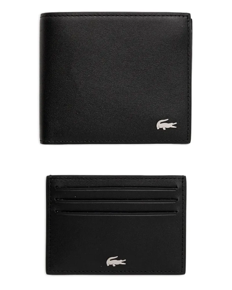 Lacoste Portemonnaie mit Logo-Print - Schwarz Schwarz