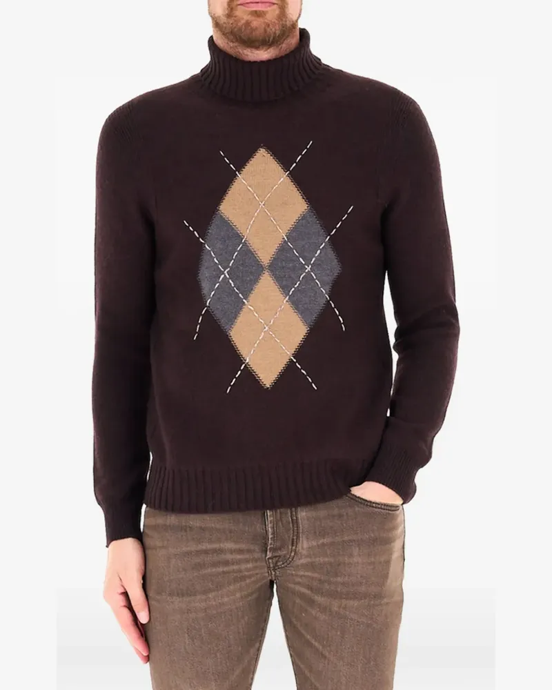 Ballantyne Pullover mit Argyle-Muster - Braun Braun