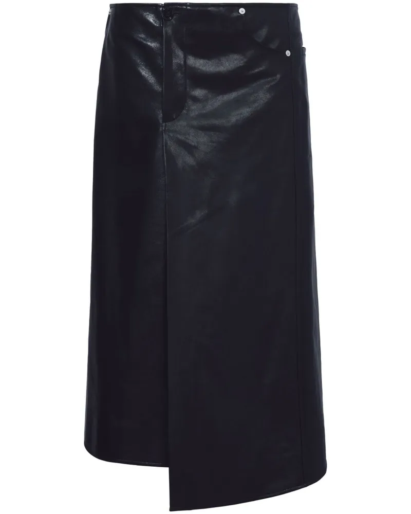 Proenza Schouler Asymmetrischer A-Linien-Rock - Schwarz Schwarz