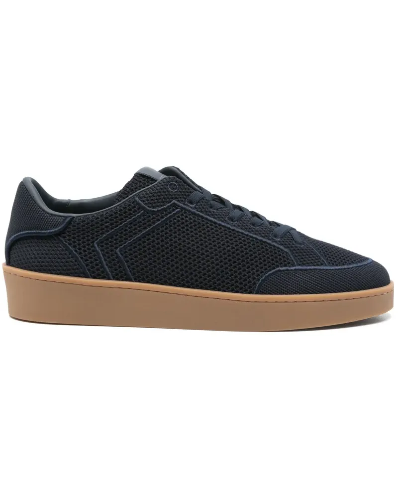 Canali Sneakers mit Netzeinsatz Blau