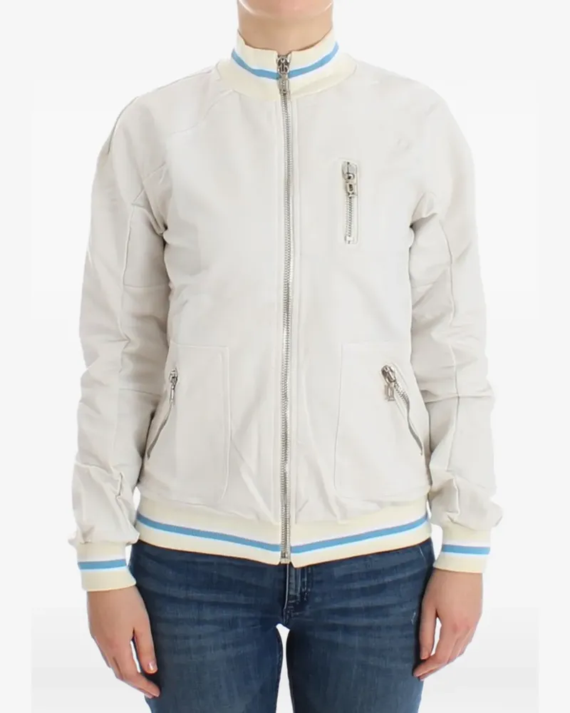John Galliano Sweatshirt mit Reißverschluss - Weiß Weiß