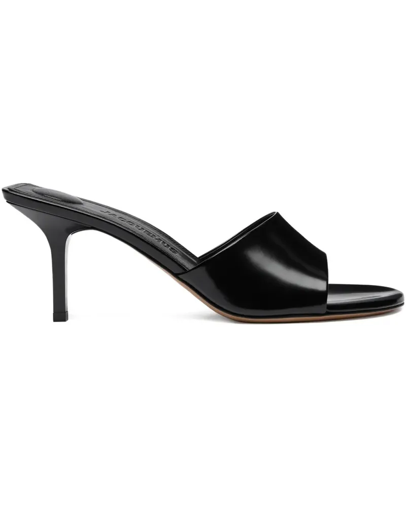 Jacquemus Offene Mules 70mm - Schwarz Schwarz