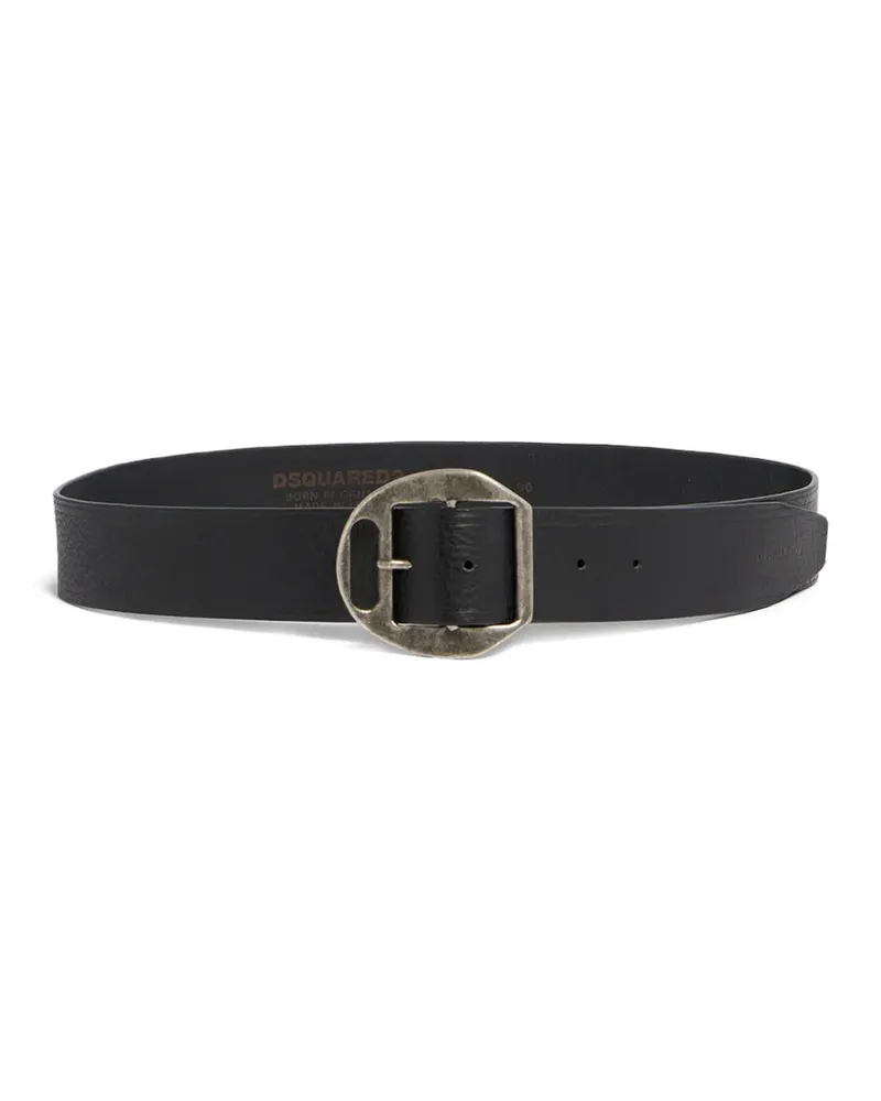 Dsquared2 Schnallengürtel aus Leder - Schwarz Schwarz