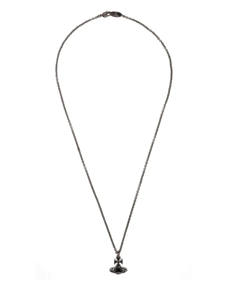 Vivienne Westwood Orb Halskette mit Strass - Schwarz Schwarz